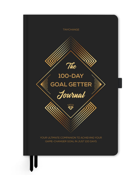 100-Day Goal Getter Journal | Achieve any Goal in 100 days | 2 Pages-a-day | Hard Cover A5 Size | Free 400 Golden Stickers