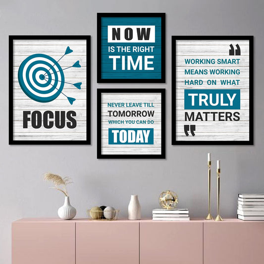 Motivational Quotes Framed Posters for Decoration - Wall Frames for Home and Office Wall Decor