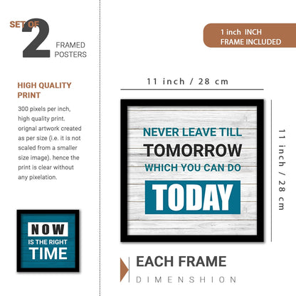 Motivational Quotes Framed Posters for Decoration - Wall Frames for Home and Office Wall Decor