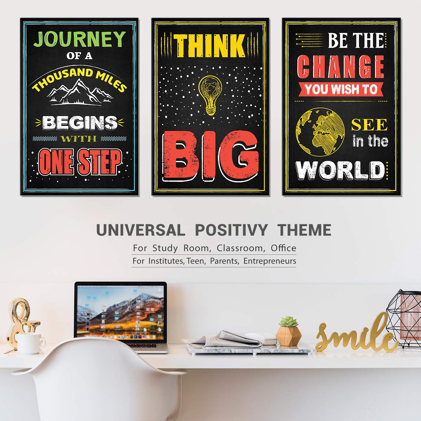 Motivational Inspirational Abstract Wall Posters for Boys Room